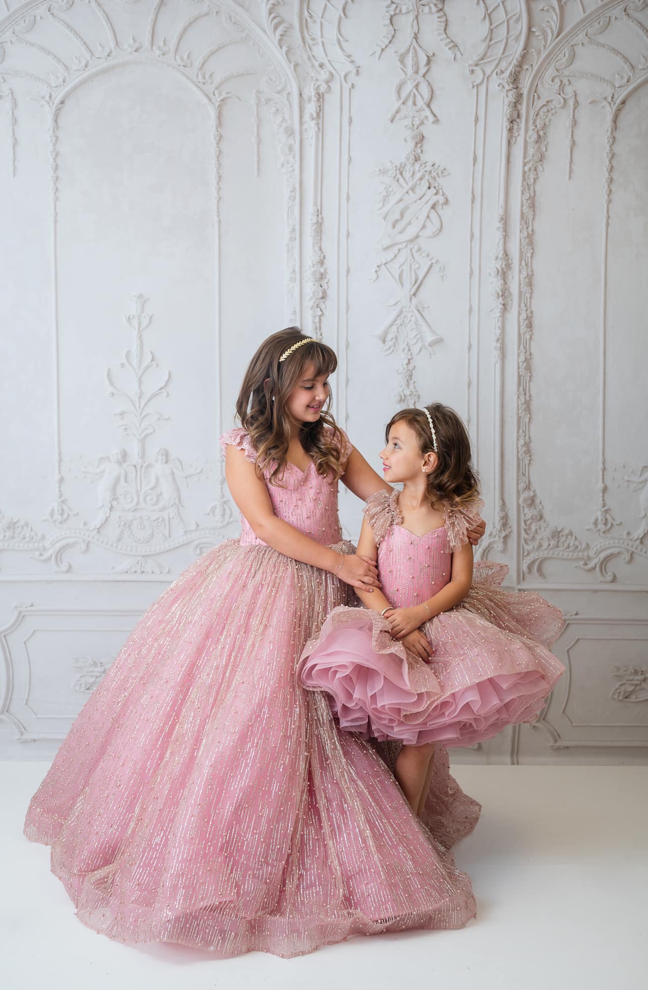 Stassi- Rose Gold and Rose pink gown- Gorgeous special occasion or photo shoot dress (7 Year-Petite 8 Year)