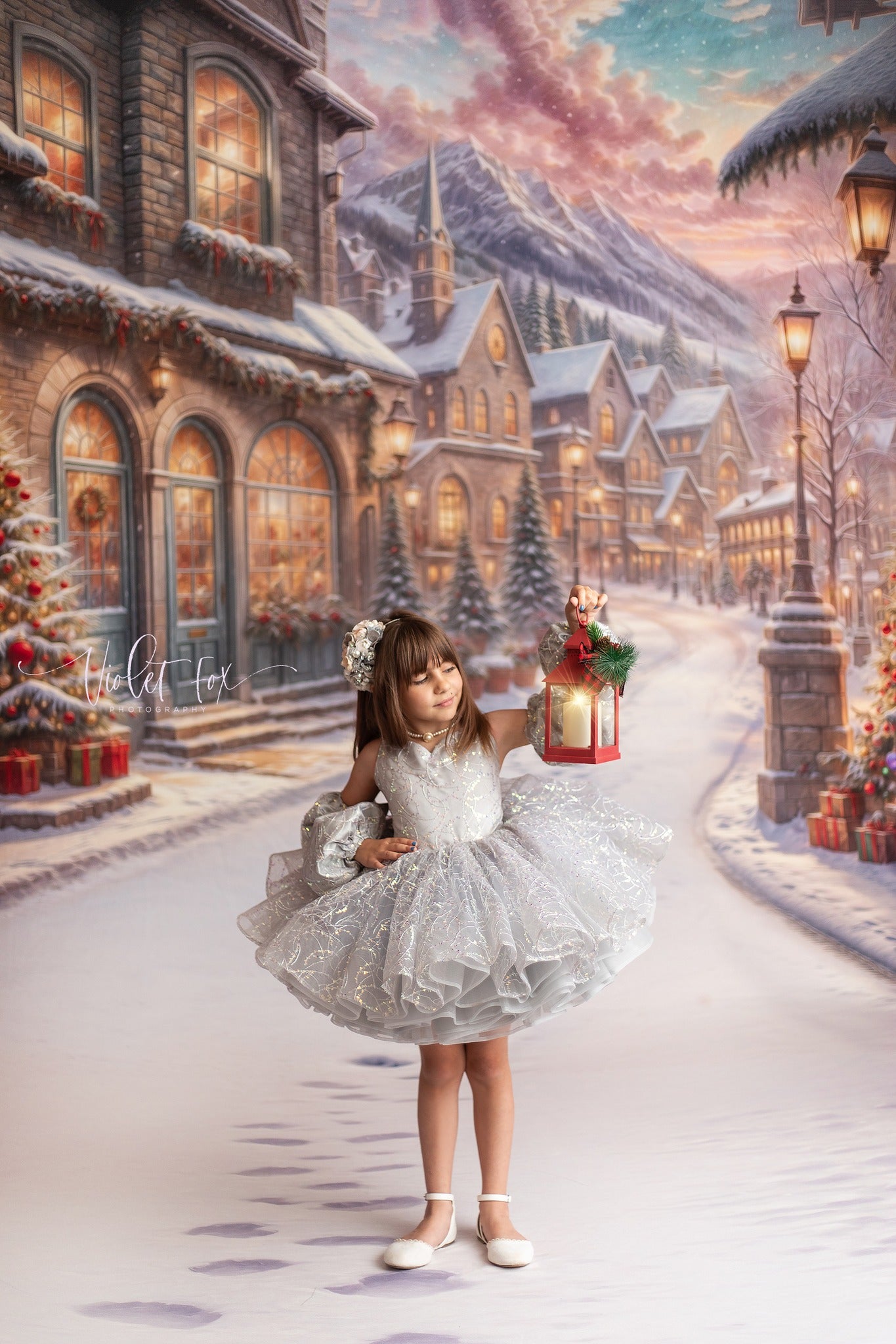 "Tinsel" Petal Length Dress + detachable sleeves(5 Year-Petite 6 Year)