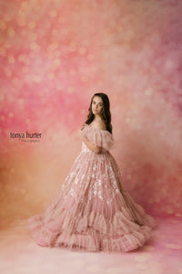 HOLD FOR JEN RETIRED RENTAL  euc "Dentelle Rose" -   Floor length + Cuffs  Teen /Adult  ( 14 Year - Petite 18+ Year)