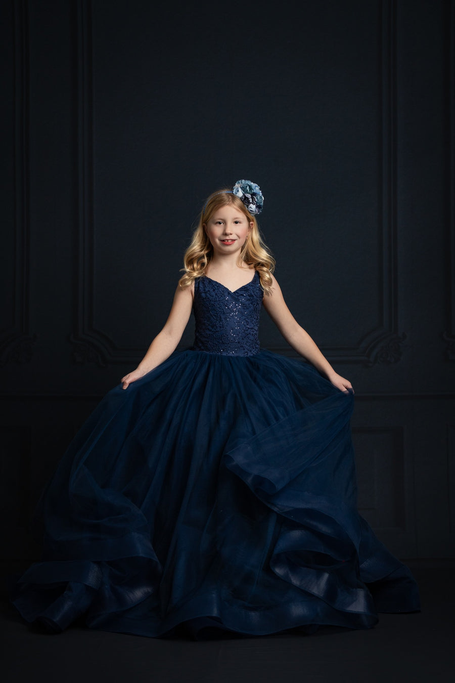 Remnant blue sequin
