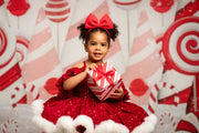 Tinsel Twirl Dress Set with Apron | Bow Add-On Option | Custom Colors & Fabrics | Editorial Couture Gown for Special Occasions