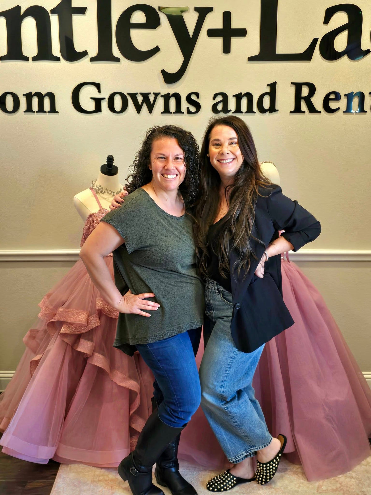 Elizabeth Copeland celebrating Bentley and Lace small business recognition