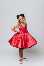 Reversible "Dolly" Pink/black  Petal  Length Dress - Editorial Dress, Couture Gown, Special Occasion Dress