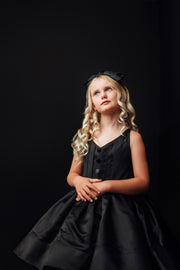 Reversible "Dolly" Pink/black  Petal  Length Dress - Editorial Dress, Couture Gown, Special Occasion Dress