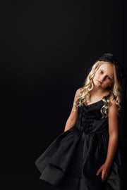 Reversible "Dolly" Pink/black  Petal  Length Dress - Editorial Dress, Couture Gown, Special Occasion Dress