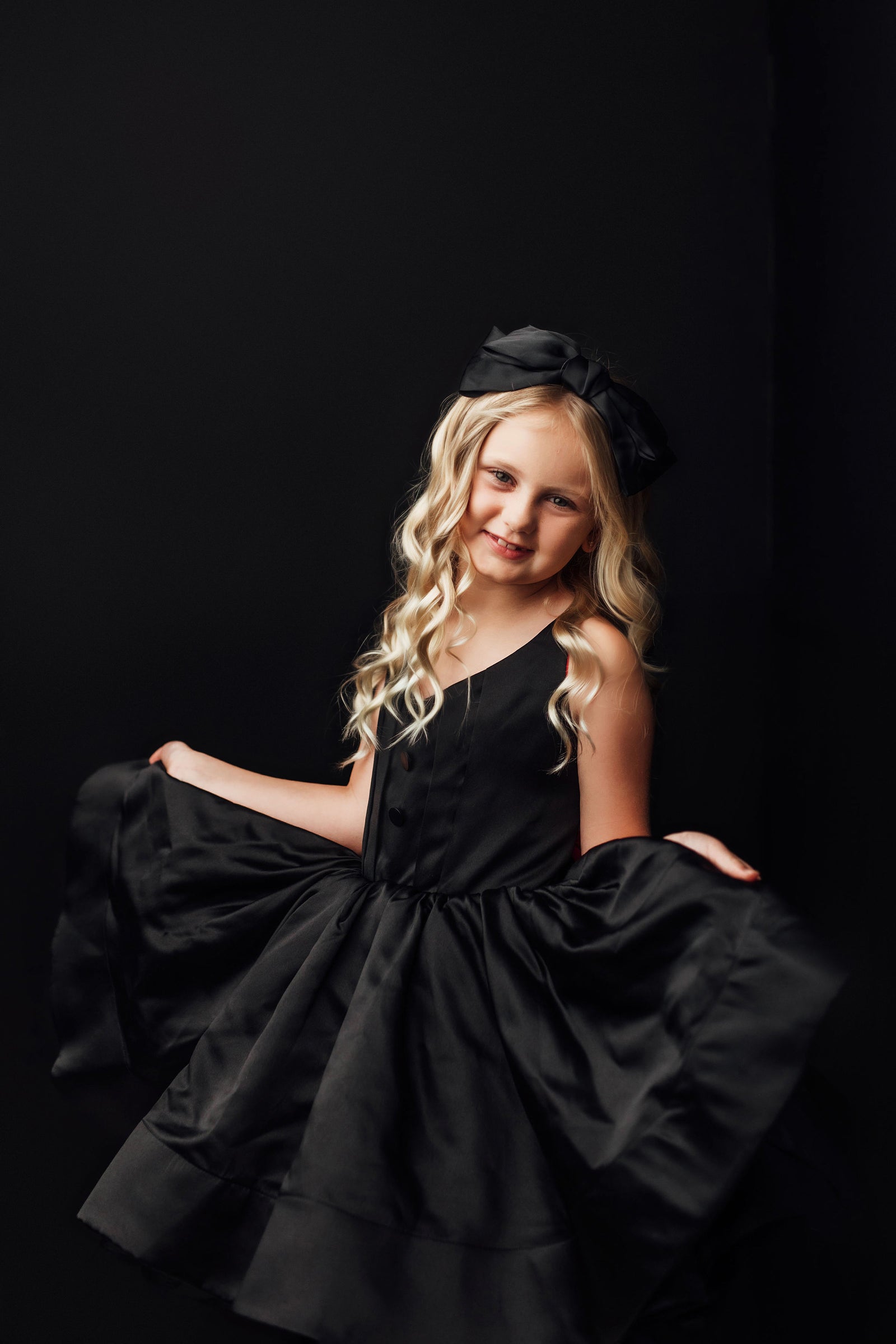 Reversible "Dolly" Pink/black  Petal  Length Dress - Editorial Dress, Couture Gown, Special Occasion Dress
