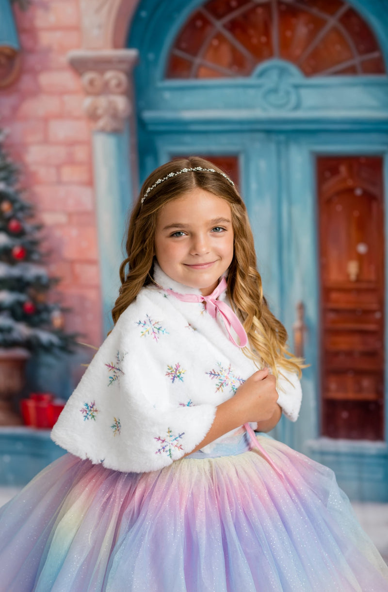 Simple Short Tulle Dress Rainbow | Pleated Bodice Option |  Custom Color Options | Editorial Couture for Special Occasions