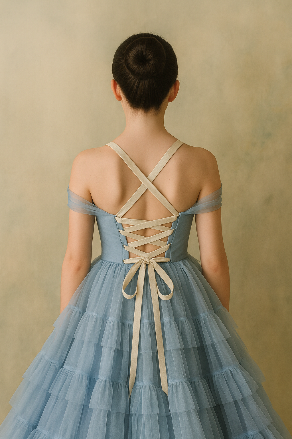 PRE-ORDER “Opaline Skies” – Couture Floor-Length Gown | Custom Colors for Editorial & Special Occasion Portraits