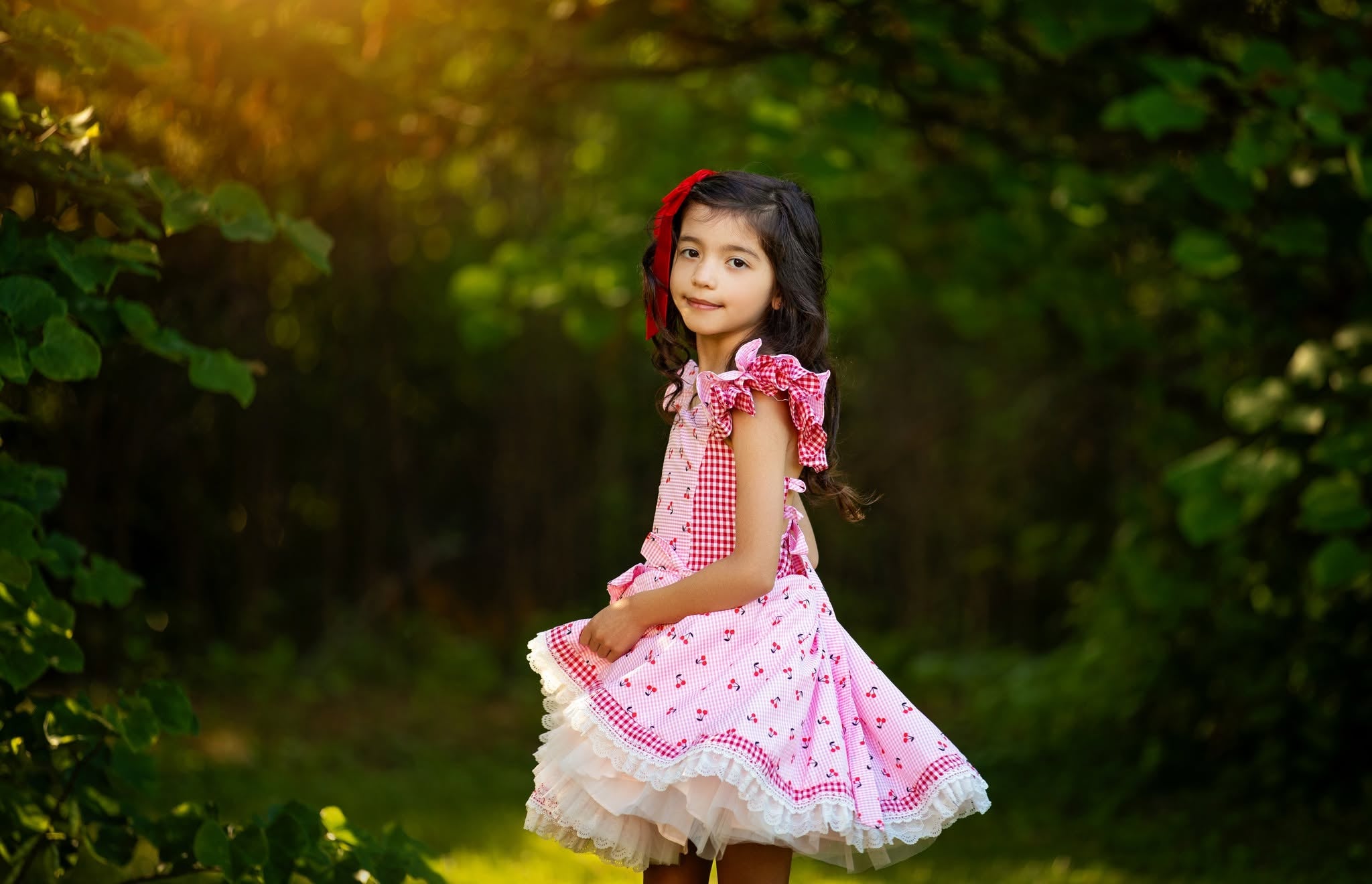 Cherry Picnic Custom Heirloom Dress Option One