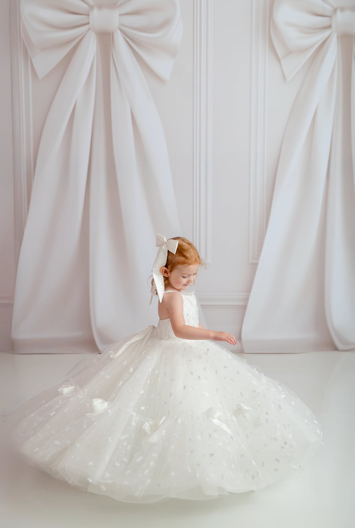 "The Whispering Bow"  -Floor Long - Custom colors available- Editorial Dress, Couture Gown, Special Occasion Dress