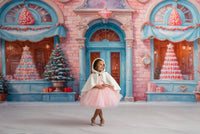 Whimsical Christmas dress for girls perfect for Polar Express photo sessions.


