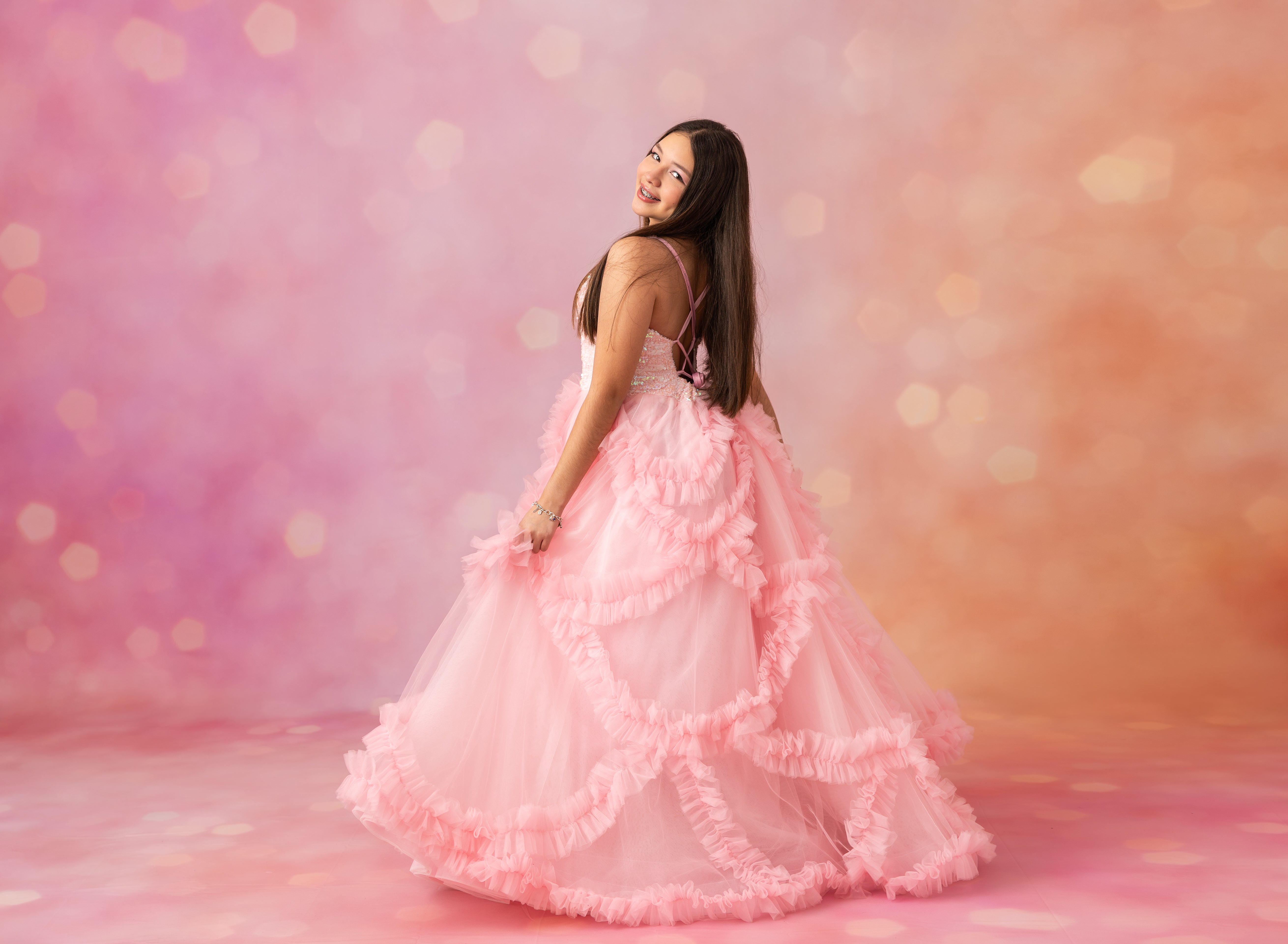 "Speak Now Gown" -Floor Length Gown-Tulle Skirt - (14 year-Adult 2)