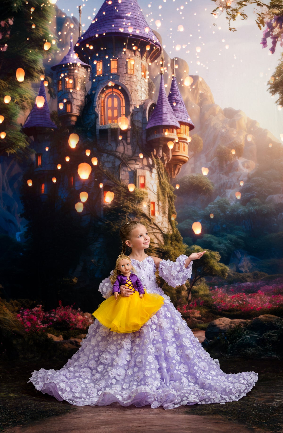 Leia's Kids (Princess Marigold) Doll Gown and Jacket | Floor-Length | Custom Colors