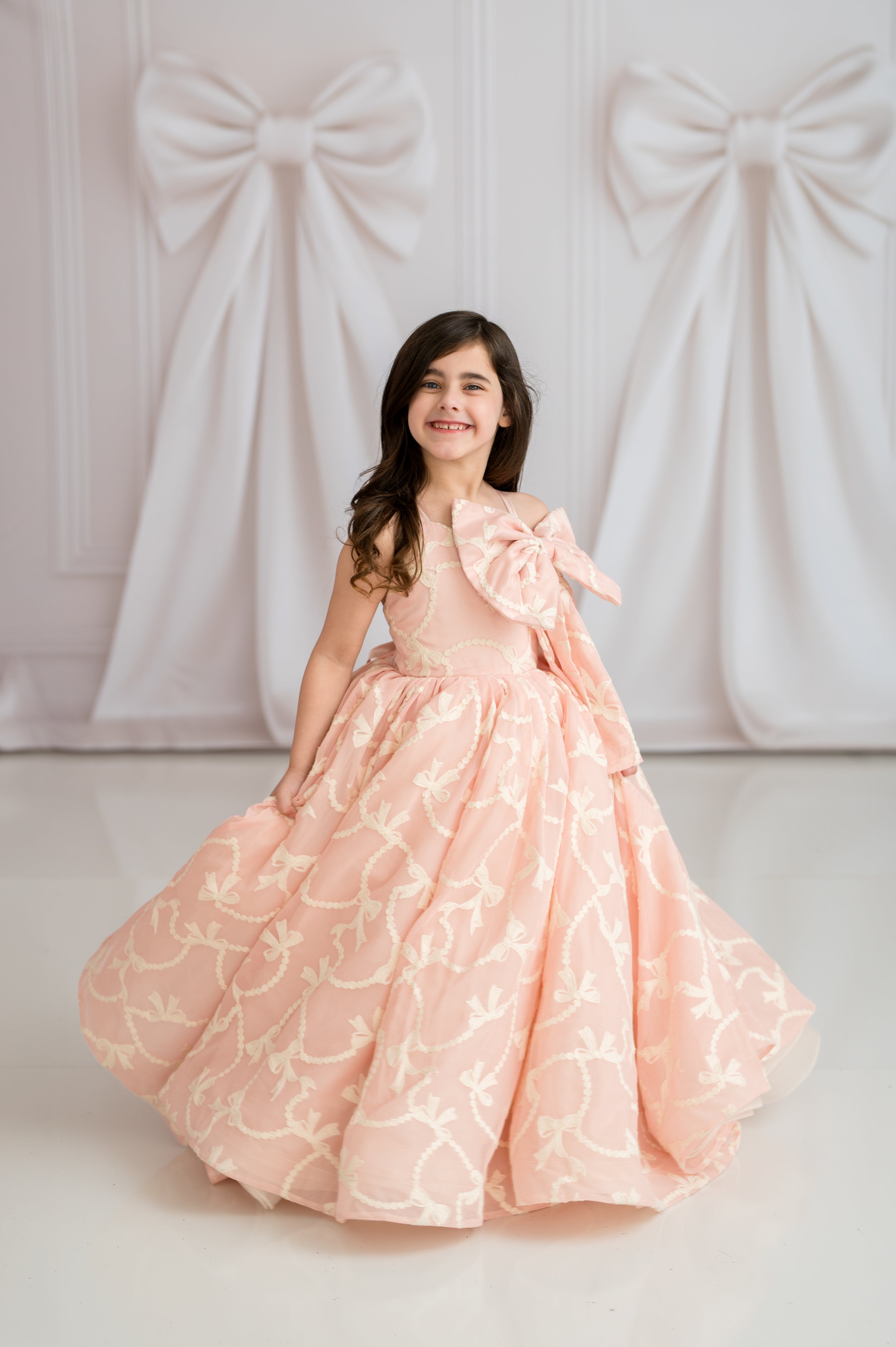 Pink Parlor Floor-Length Rental Gown | Fits 3Y–5Y