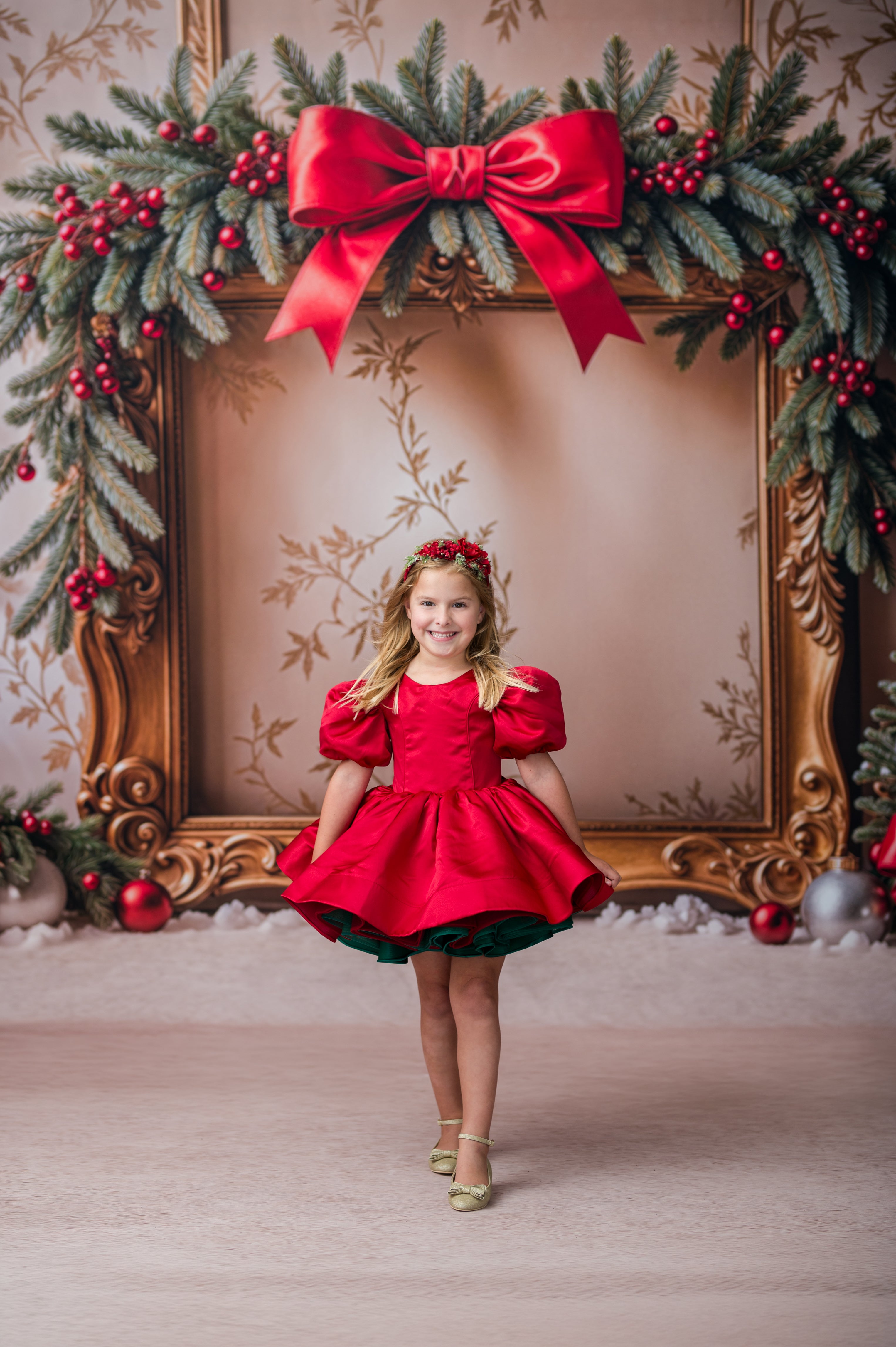 Belle Reversible Holiday Dress Rental | Fits 4Y-5Y