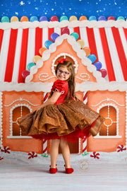 "Ging" Sequin vintage length dress -  Editorial Dress, Couture Gown, Special Occasion Dress