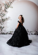 custom couture black children's gowns