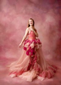 RTS GUC Blush Blossom - Floor Long Couture Rental Gown  (Adult 0-Adult 4)