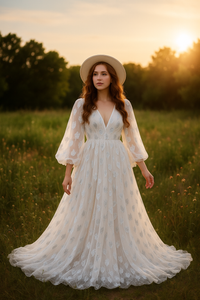 NEW - WHITE Claire Bohemian Inspired gown (Teen/Adult) Maternity & non Maternity friendly