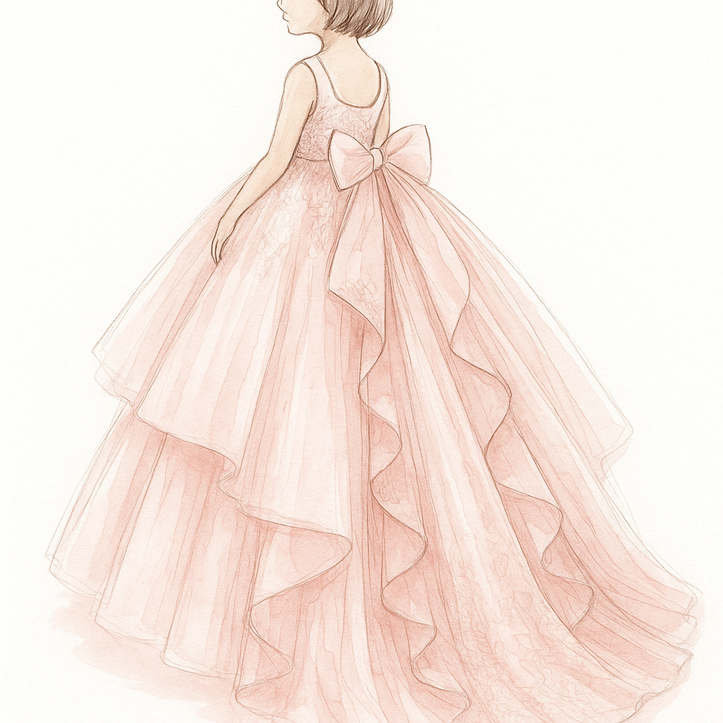Bentley and Lace wedding flower girl gown