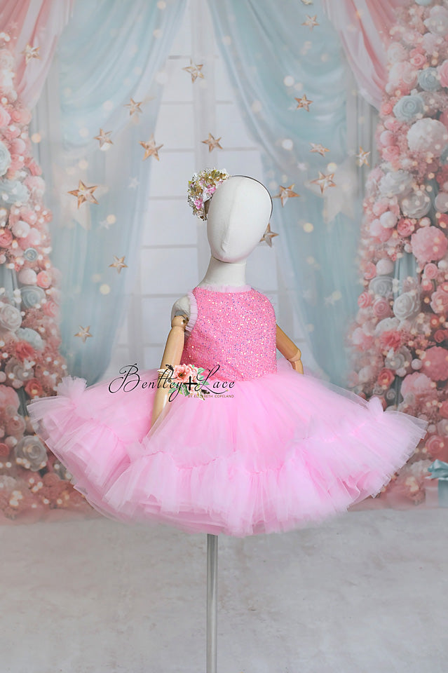 Couture holiday rental gown: "Ritz" -  petal length ( 6 Year - Petite 7 Year up to petite 8)