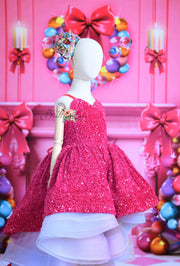 "Velvet glam" Sequin High Low  Editorial Dress, Couture Gown, Special Occasion Dress