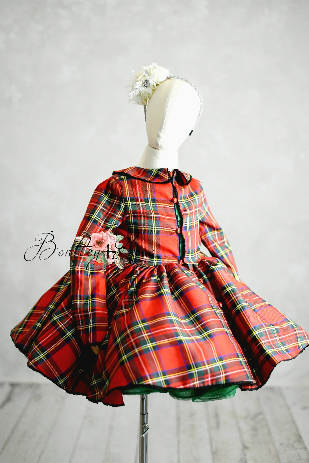 "Darling Plaid" Solid Dress + Jacket -Red or Black plaid fabric option.- Pick color option. Editorial Dress, Couture Gown, Special Occasion Dress