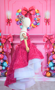 "Velvet glam" Sequin High Low  Editorial Dress, Couture Gown, Special Occasion Dress