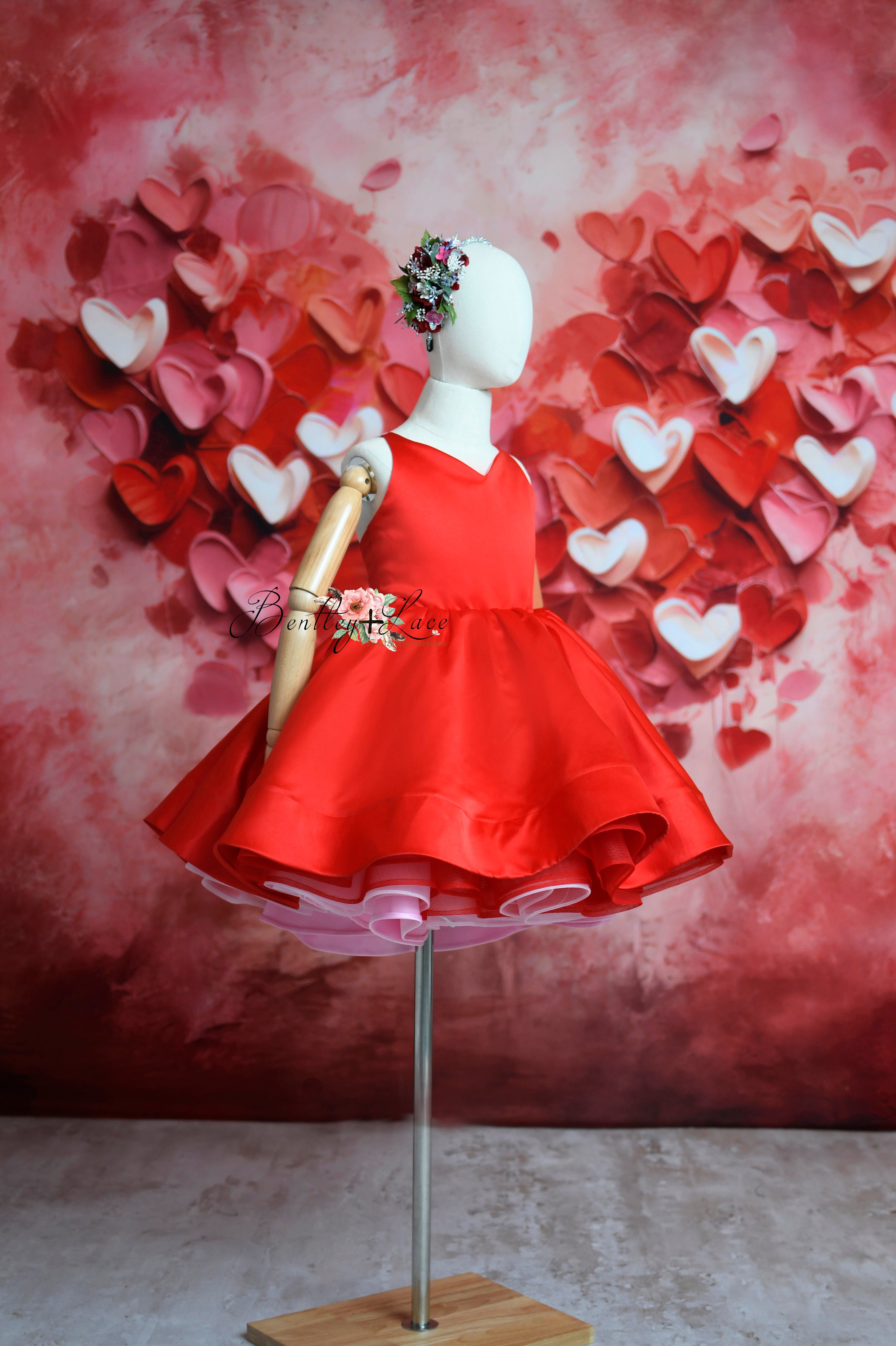 Reversible "Love Struck" Petal  Length Dress - Editorial Dress, Couture Gown, Special Occasion Dress