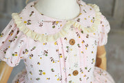 Garden Affair Vintage Inspired Dress -Set includes Dress, Bow, detachable apron