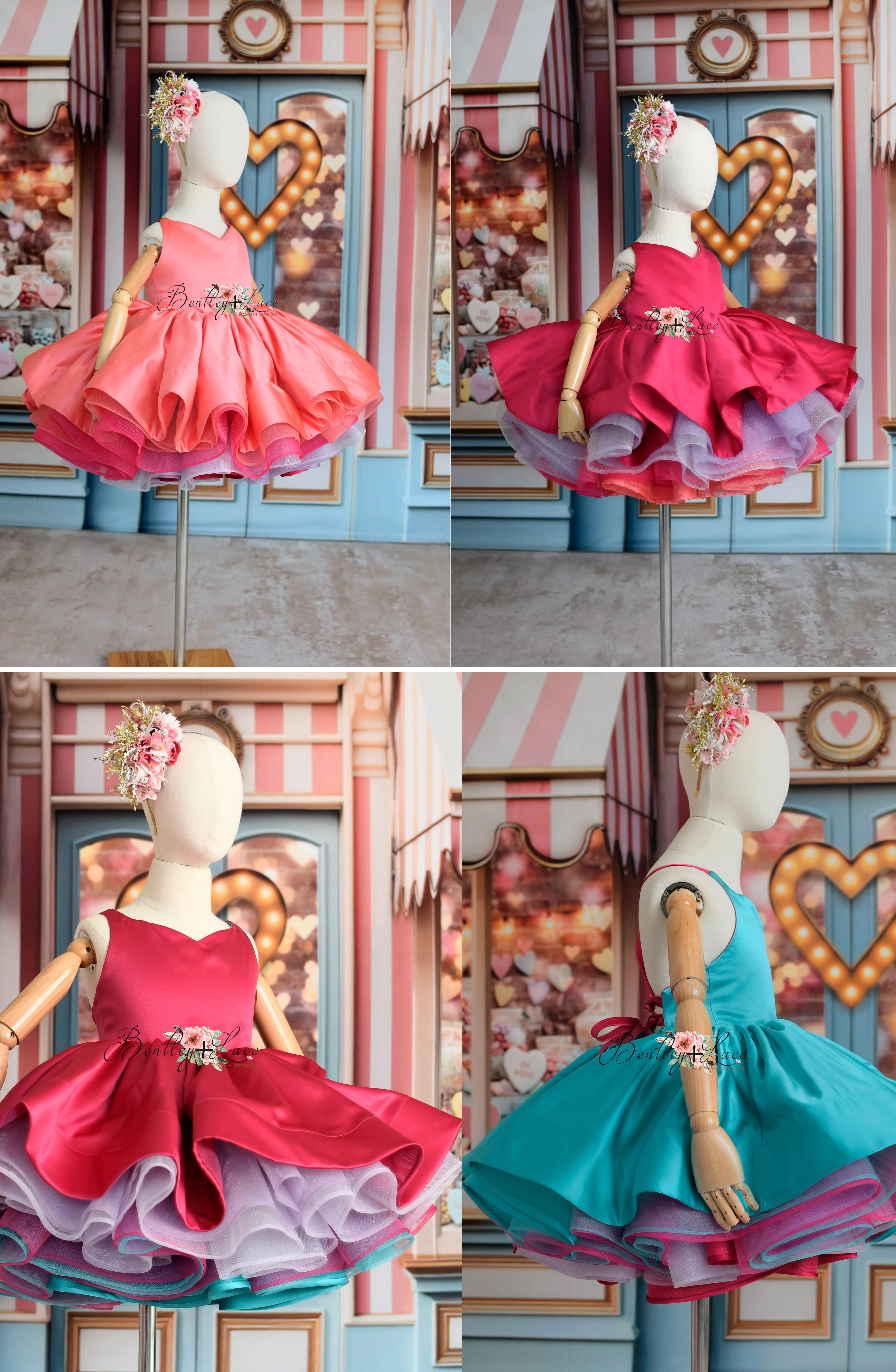 REVERSIBLE SPUNKY BOX SET - 3 reversible petal length dress-6 different  looks. Dresses fit 5-7 up to petite 8