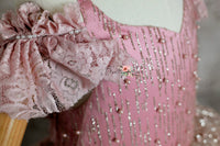 Retired rental euc Stassi- Rose Gold and Rose pink gown- Gorgeous special occasion or photo shoot dress (7 Year-Petite 8 Year)