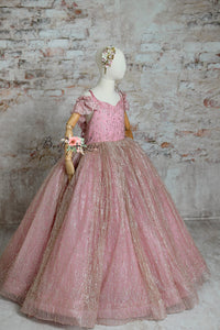 Tulle Skirted Stassi Gown with Hand-Sewn Pearls – Customizable for Your Look

