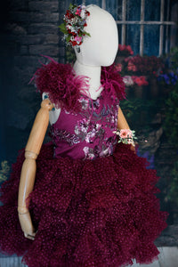 New "Radiant Orchid" Petal Length Dress with Detachable Sleeves | Size 6 Year to Petite 7 Year