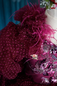 New "Radiant Orchid" Petal Length Dress with Detachable Sleeves | Size 6 Year to Petite 7 Year