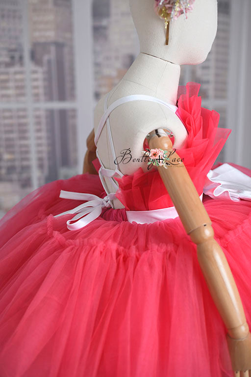 "New in town" Pink Petal  Length Dress ( 5 year- 6 year)