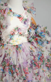 RETIRED RENTAL EUC EXCLUSIVE limited release gown - Meadow Bloom floor long gown (6 year- 8 year)