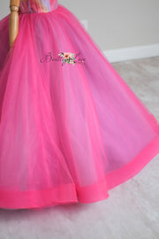 "Prism Dream" Floor-Length Gown with Detachable Skirt | Editorial Couture Dress for Special Occasions