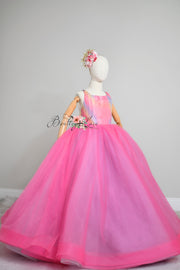 "Prism Dream" Floor-Length Gown with Detachable Skirt | Editorial Couture Dress for Special Occasions