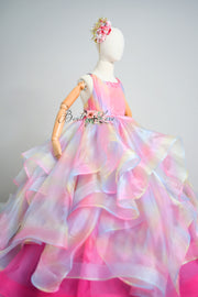 "Prism Dream" Floor-Length Gown with Detachable Skirt | Editorial Couture Dress for Special Occasions