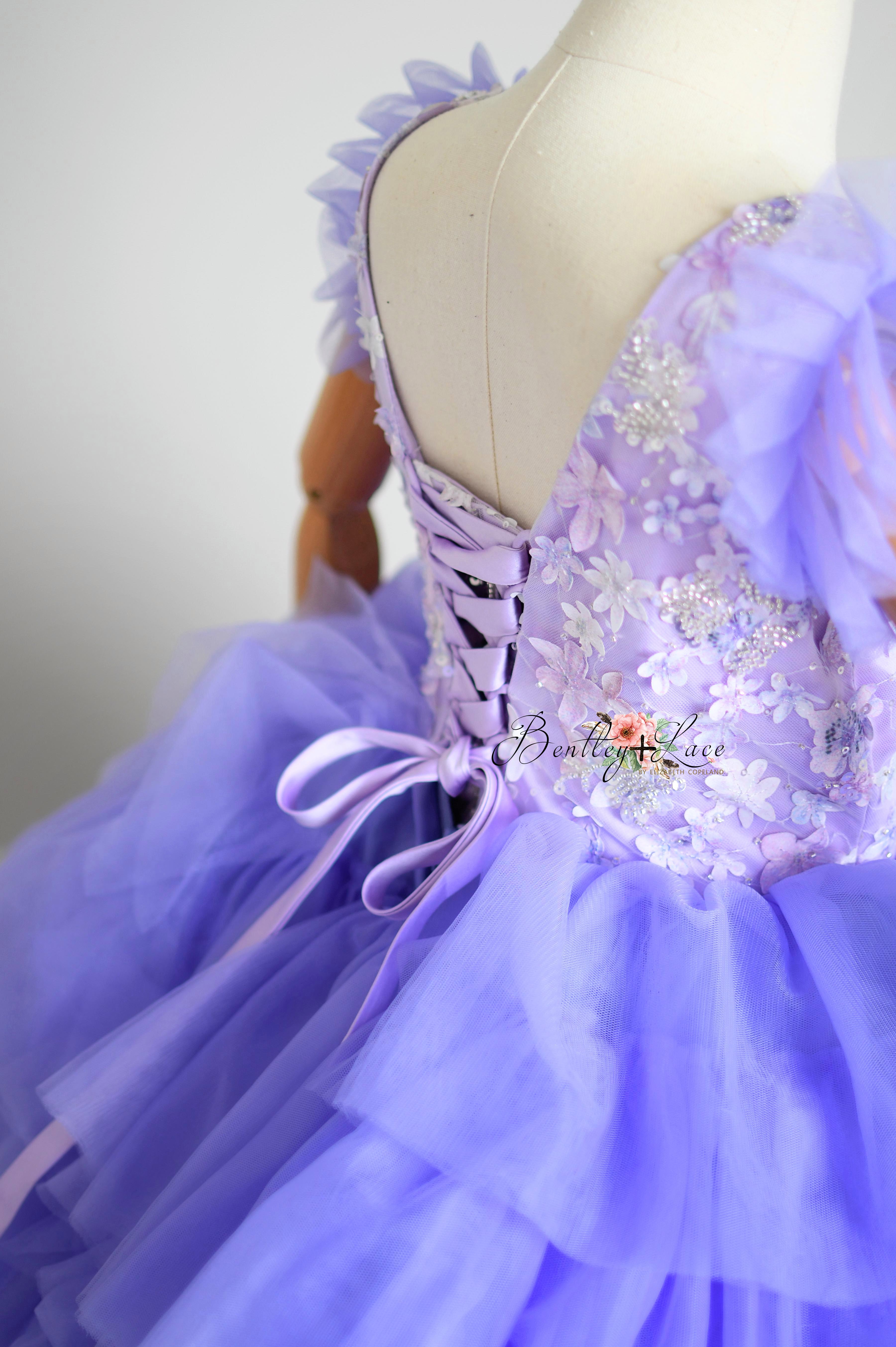 "Orchid Radiance"- Floor length gown  (7 year- 9 year)