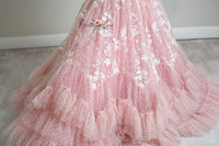 HOLD FOR JEN RETIRED RENTAL  euc "Dentelle Rose" -   Floor length + Cuffs  Teen /Adult  ( 14 Year - Petite 18+ Year)