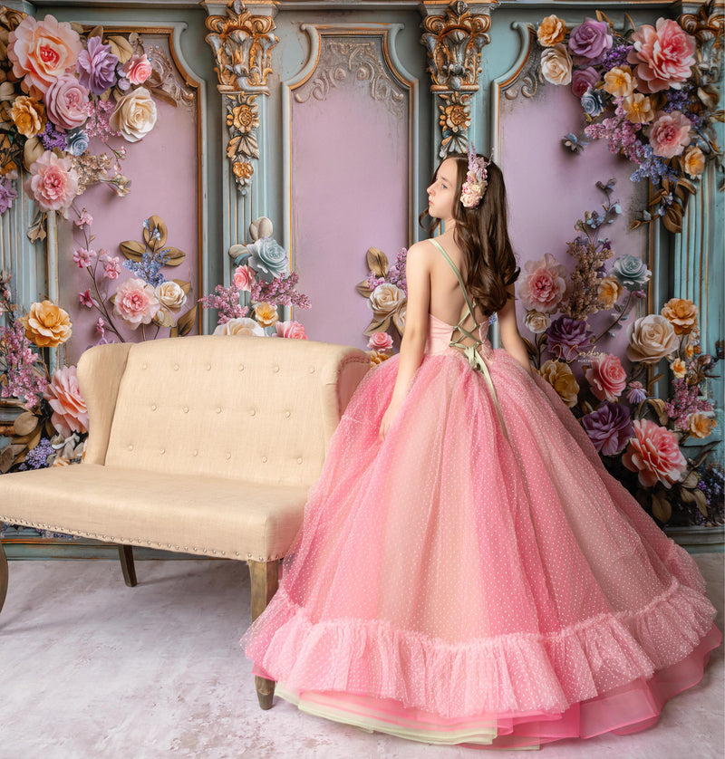 Swish Dot Gown-custom color options - GORGEOUS SPECIAL OCCASION OR PHOTO SHOOT DRESS