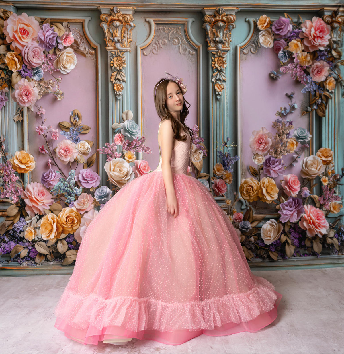 Swish Dot Gown-custom color options - GORGEOUS SPECIAL OCCASION OR PHOTO SHOOT DRESS