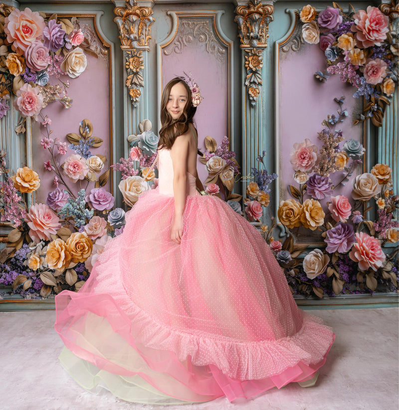 Swish Dot Gown-custom color options - GORGEOUS SPECIAL OCCASION OR PHOTO SHOOT DRESS