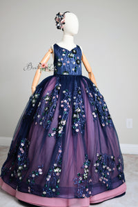 Retired rental  euc Garden Floor-Length Rental Gown | Fits 9Y–11Y