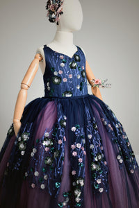 Retired rental  euc Garden Floor-Length Rental Gown | Fits 9Y–11Y
