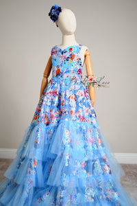 New Ocean Breeze Floor-Length Rental Gown | Fits 10Y–11Y