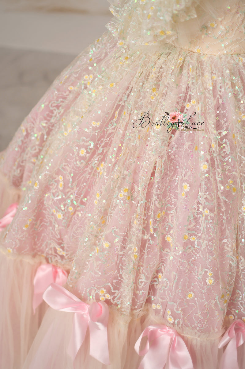 Custom "Harmony" Daisy Floor Length Gown  – custom color options - GORGEOUS SPECIAL OCCASION OR PHOTO SHOOT DRESS