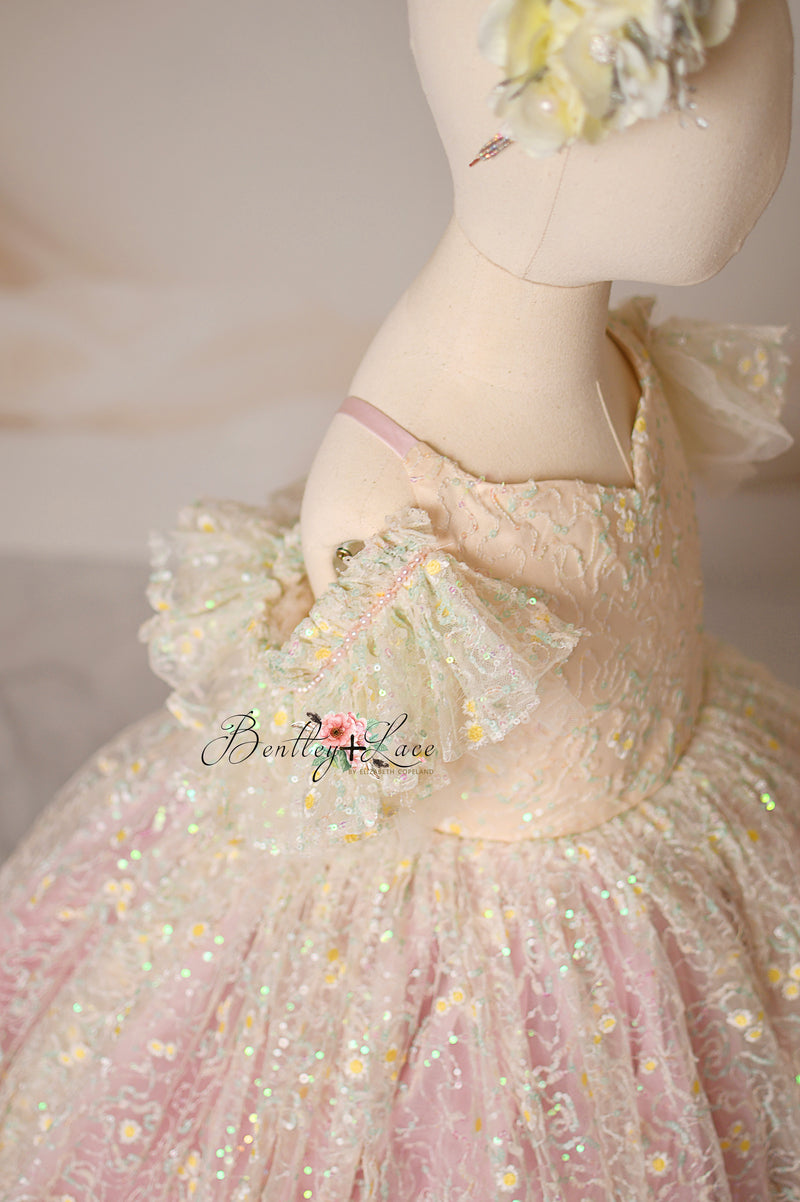 Custom "Harmony" Daisy Floor Length Gown  – custom color options - GORGEOUS SPECIAL OCCASION OR PHOTO SHOOT DRESS